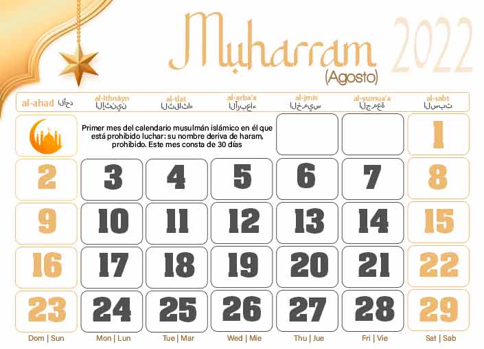 Calendario musulman muharram